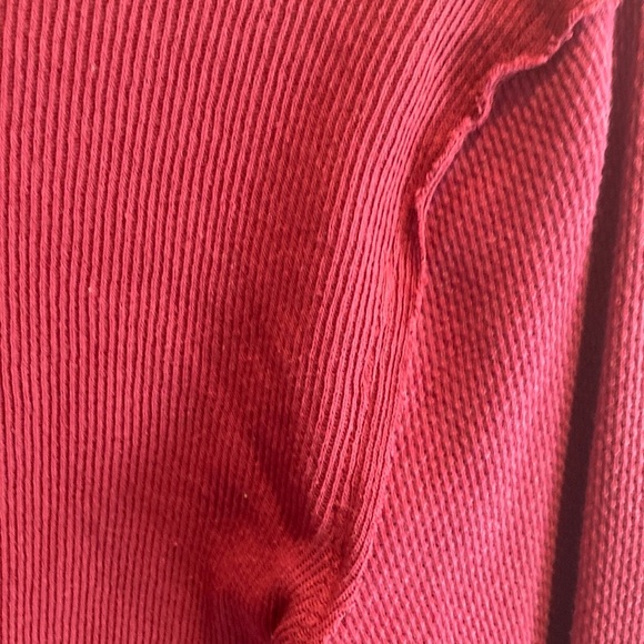 We The Free Red Fitted Ribbed Long Sleeve Top - Picture 5 of 6